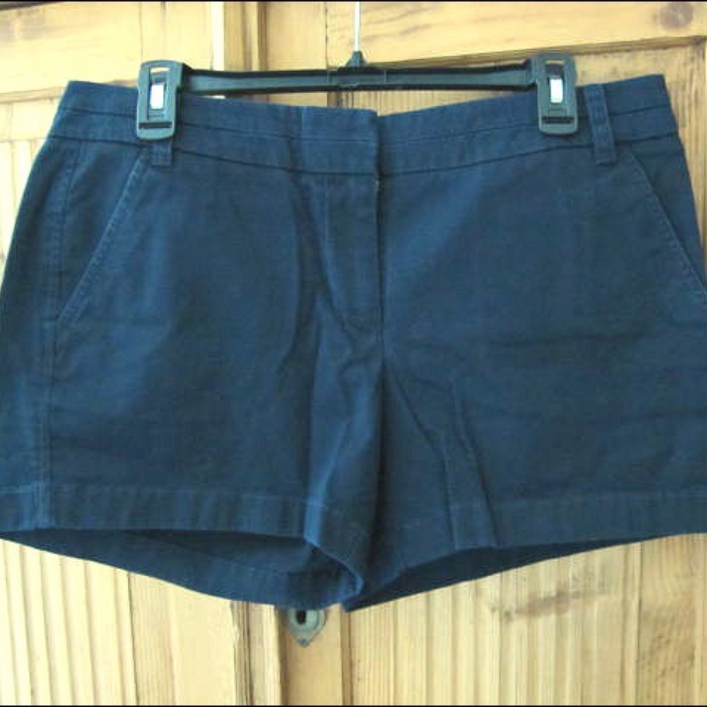 J Crew Navy Chino Shorts Size 8